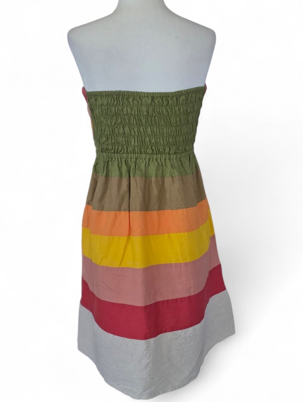 Judith March Colorblock Strapless Summer Mini Dress - Picture 6 of 8